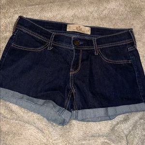 Hollister dark wash jean shorts
